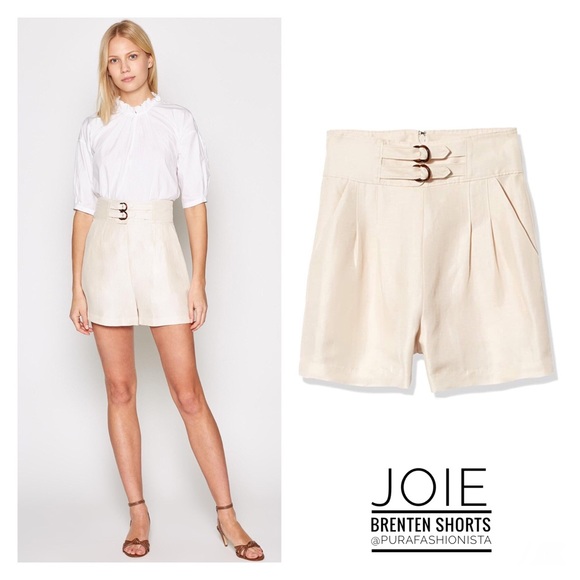 Joie Linen Blend High Waisted Shorts - Picture 1 of 7